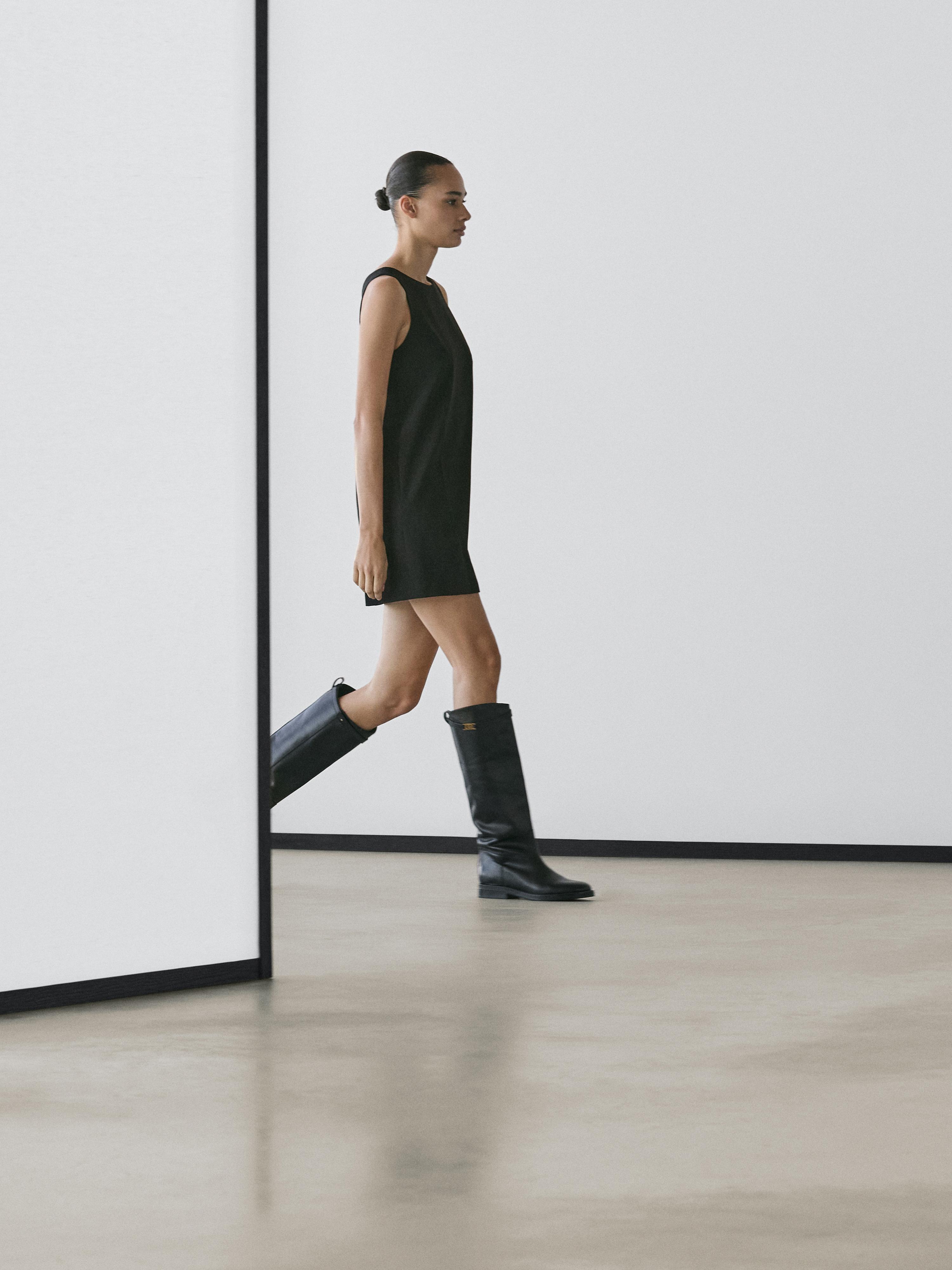 Wool blend mini dress